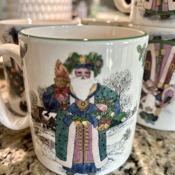 SPODE Collectible British + German Santa‎ Around World Mugs 1st 2nd Series Set 6 - Picture 11 of 14